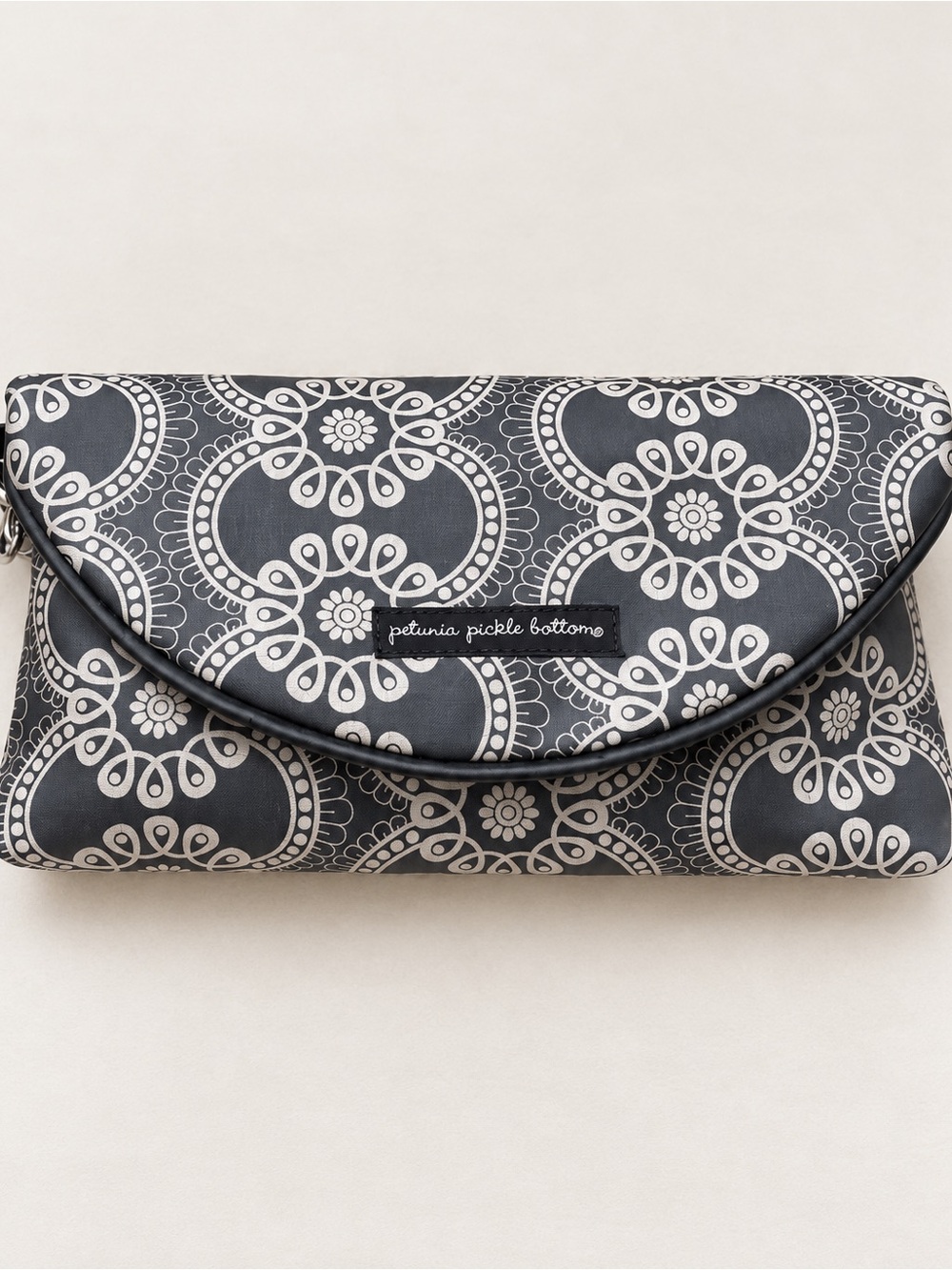 Petunia Pickle Bottom Gray and White Patterned Clutch